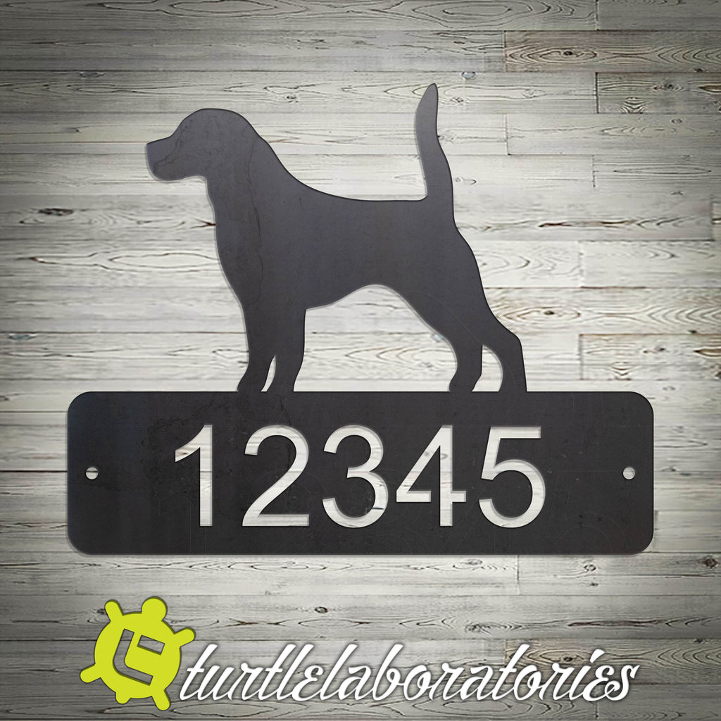 Custom Beagle Home Address Sign
