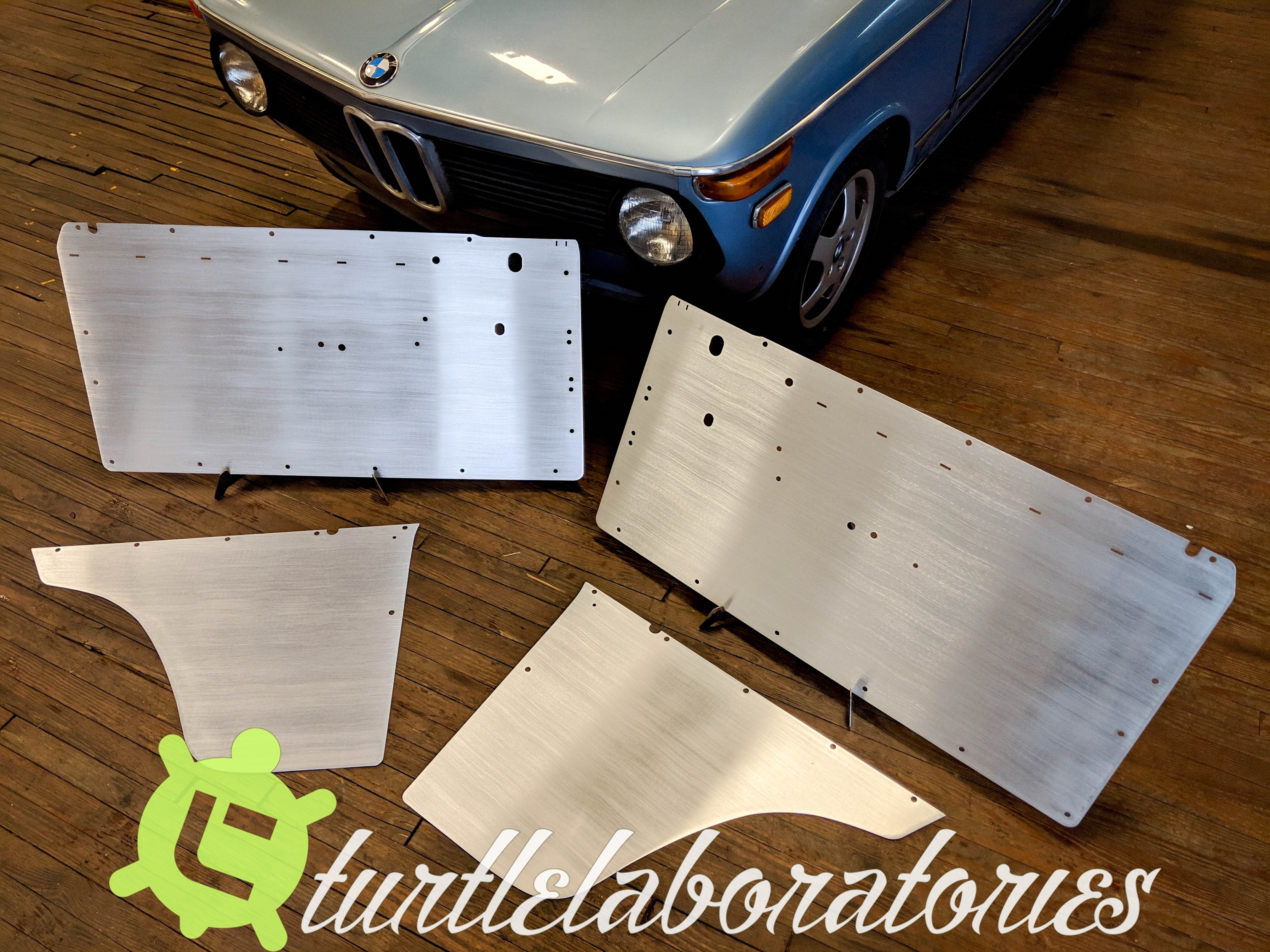 thumbnail image 2 of BMW E10 2002 (1966-1977) Black Interior Door Panels – Pair, Front Left/Right, With Chrome Trim & Leather Finish 2 of 2