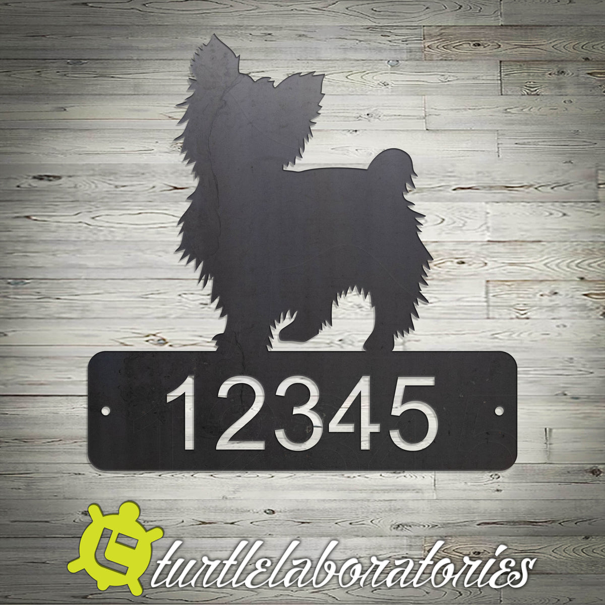 Custom Yorkshire Terrier Home Address Sign – Turtle Laboratories